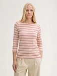 TOM TAILOR 3/4-Arm-Shirt T-Shirt Langarmshirt mit Streifenmuster