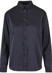 URBAN CLASSICS Langarmhemd Urban Classics Damen Ladies Satin Shirt