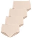 LASCANA Taillenslip (4er-Pack) aus elastischer Baumwolle