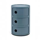 Kartell Container Componibili mit drei F&auml;chern Hellblau