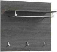 xonox.home Garderobenpaneel, Wei&szlig; Hochglanz Rauchsilber Melamin Modern 80x70x27 cm