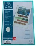 EXACOMPTA Prospekth&uuml;lle 10x Pack 10 Aktensichth&uuml;llen genarbtem PP 120&micro;, A4,...
