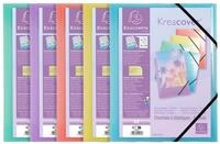 EXACOMPTA Organisationsmappe 25x Sammelmappe A4 + Gummizug 3 Klappen PP sortiert
