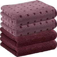 Erwin M&uuml;ller Handtuch Handtuch "Sigmaringen" 4er-Pack, Frottier/Jacquard,