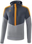 Erima Kapuzenpullover Hoodie Squad (Cotton Touch) grau/orange Herren