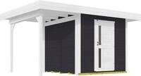 weka Gartenhaus Designhaus 172 A, BxT: 430x375 cm, (Set), mit Anbaudach
