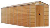 vidaXL Ger&auml;tehaus, Gartenhaus Hellbraun 191x640x198 cm Verzinkter Stahl