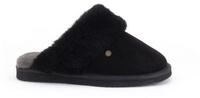 WARMBAT Pantoffel Flurry Suede mit Merino Schaffell schwarz Damen Hausschuh