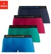 Bruno Banani Hipster (Packung, 4-St) knapp sitzende Boxershorts mit Logo Webbund aus