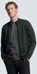 NO EXCESS Rundhalspullover No Excess Zweifarbige Strickjacke von Timeless Basics grau