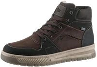 Winterboots RIEKER, Herren, Gr. 40, braun (dunkelbraun kombiniert), Leder,