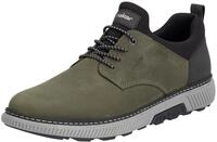 Slip-On Sneaker RIEKER, Herren, Gr. 40, schwarz (khaki, schwarz), Lederimitat,