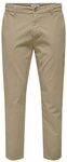 ONLY & SONS Chinohose Basic Rei&szlig;verschluss Ges&auml;&szlig;taschen f&uuml;r Herren...