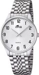 Lotus Quarzuhr Lotus Herrenuhr Edelstahl silber Lotus, (Analoguhr), Herren Armbanduhr