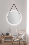 Talos LED-Lichtspiegel, rund, mit indirekter LED Beleuchtung, matt &Oslash; 80 cm