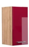 Vicco H&auml;ngeschrank R-Line, Rot Hochglanz/Goldkraft Eiche, 30 cm (1-St)