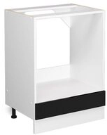 Vicco Herdumbauschrank R-Line, Schwarz Hochglanz/Wei&szlig;, 60 cm ohne Arbeitsplatte