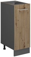 Vicco Apothekerschrank R-Line, Artisan-Eiche/Anthrazit, 30 cm ohne Arbeitsplatte