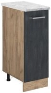 Vicco Apothekerschrank R-Line, Schwarz Beton/Goldkraft Eiche, 30 cm AP Marmor...