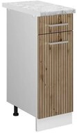 Vicco Unterschrank R-Line, Artisan-Eiche/Wei&szlig;, 30 cm, AP Marmor (1-St)
