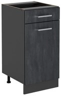 Vicco Unterschrank R-Line, Schwarz Beton/Anthrazit, 40 cm ohne Arbeitsplatte...