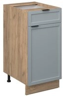 Vicco Unterschrank Fame-Line, Hellblau-grau/Goldkraft Eiche, 40 cm ohne...