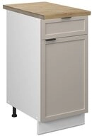 Vicco Unterschrank Fame-Line, GrauBeige/Wei&szlig;, 40 cm, AP Eiche (1-St)