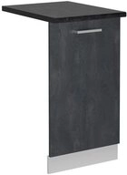 Vicco Frontblende R-Line, Schwarz Beton/Wei&szlig;, 45 cm, AP Anthrazit (1 St)