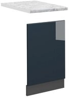 Vicco Frontblende Fame-Line, Dunkelblau Hochglanz/Anthrazit, 45 cm, AP Marmor...