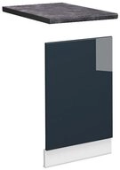 Vicco Frontblende Fame-Line, Dunkelblau Hochglanz/Wei&szlig;, 45 cm, AP Anthrazit (1...