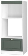Vicco Mikrowellenumbauschrank Fame-Line, Gr&uuml;n-Gold Landhaus/Wei&szlig;, 60 cm offen