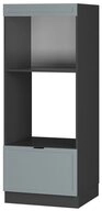 Vicco Mikrowellenumbauschrank Fame-Line, Hellblau-grau/Anthrazit, 60 cm offen...