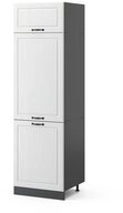 Vicco K&uuml;hlumbauschrank R-Line, Wei&szlig; Landhaus/Anthrazit, 60 cm (1-St)