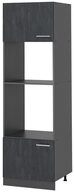 Vicco Mikrowellenumbauschrank R-Line, Schwarz Beton/Anthrazit, 60 cm (1-St)