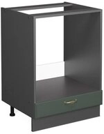Vicco Herdumbauschrank Fame-Line, Gr&uuml;n-Gold Landhaus/Anthrazit, 60 cm ohne