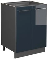 Vicco Unterschrank Fame-Line, Dunkelblau Hochglanz/Anthrazit, 60 cm ohne