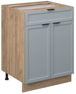 Vicco Unterschrank Fame-Line, Hellblau-grau/Goldkraft Eiche, 60 cm mit...