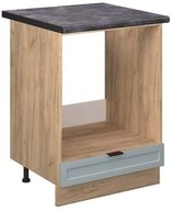 Vicco Herdumbauschrank Fame-Line, Hellblau-grau/Goldkraft Eiche, 60 cm, AP...