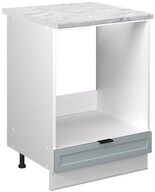 Vicco Herdumbauschrank Fame-Line, Hellblau-grau/Wei&szlig;, 60 cm, AP Marmor (1-St)