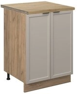 Vicco Unterschrank Fame-Line, GrauBeige/Goldkraft Eiche, 60 cm, AP Eiche (1-St)