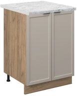 Vicco Unterschrank Fame-Line, GrauBeige/Goldkraft Eiche, 60 cm, AP Marmor (1-St)