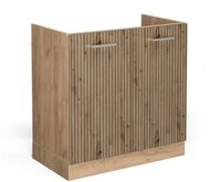 Vicco Unterschrank R-Line, Artisan-Eiche/Goldkraft Eiche, 80 cm ohne...