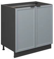 Vicco Unterschrank Fame-Line, Hellblau-grau/Anthrazit, 80 cm mit Regal, ohne