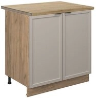 Vicco Unterschrank Fame-Line, GrauBeige/Goldkraft Eiche, 80 cm, AP Eiche (1-St)