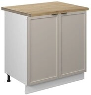 Vicco Unterschrank Fame-Line, GrauBeige/Wei&szlig;, 80 cm, AP Eiche (1-St)