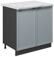 Vicco Unterschrank Fame-Line, Hellblau-grau/Anthrazit, 80 cm mit Regal, AP...