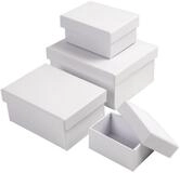 creativ company Aufbewahrungsbox creativ company Boxen rechteckig mit Deckel wei&szlig; 4