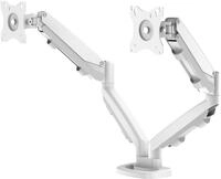 FELLOWES Monitor-Halterung Monitorarm Eppa 2 Monitore Tischklemme wei&szlig;