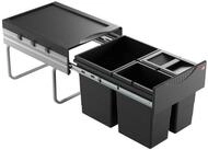 Hailo Einbaum&uuml;lleimer Hailo Abfallsammler 3642531 Raumspar-Tandem 2x 8,5 +18 L