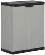 vidaXL M&uuml;lleimer M&uuml;lltonnenbox Grau und Schwarz 68x40x85 cm PP